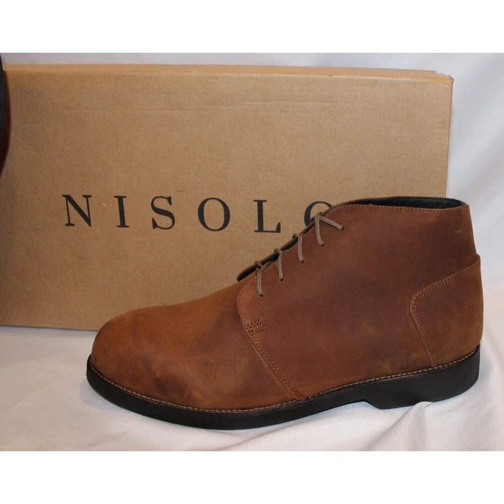 Nisolo Chavito Daytripper handmade Full Grain Leather Chukka Boot Men‎ Oak 8 NIB